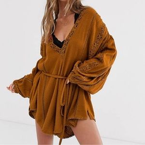 Free People I Meant It Rober romper, size L